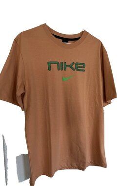 NIKE Men's Adult T Shirt Medium Light Orange Color